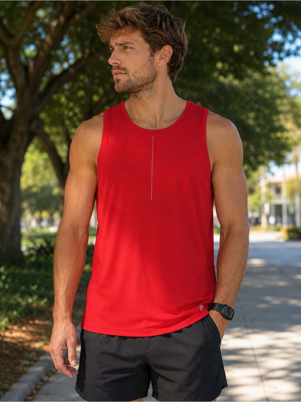 Lululemon Men’s XL Red X-Static Performance Training Tank Top